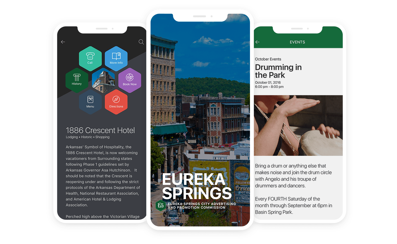 Modern Tourism Applications Eureka Springs App