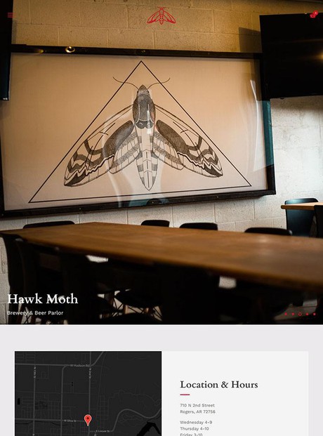 Hawk Moth Brewery Mobile Responsive Shopify Website
