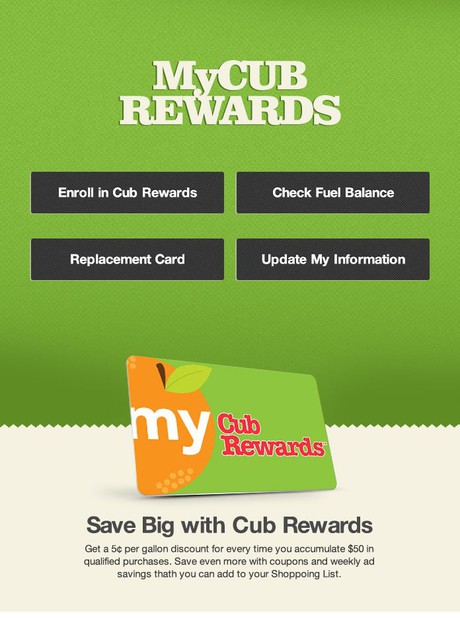 Supervalu® MyCub Rewards Mobile and Kiosk App